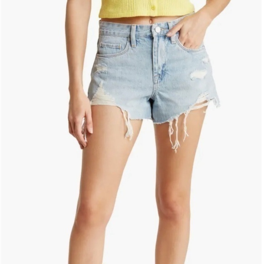 Blank NYC The Barrow Distressed Denim Shorts 26